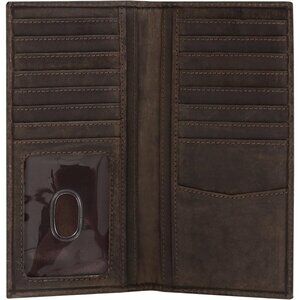 Top Grain Leather  Men's Long Wallet with RFID Blocking